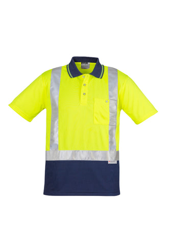 Mens Hi Vis Spliced Short Sleeve Polo - Shoulder Taped-ZH233-syzmik Mens Hi Vis Spliced Short Sleeve Polo - Shoulder Taped-ZH233-syzmik