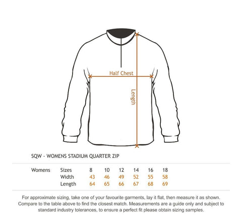 AURORA - Womens Stadium Quarter Zip - SQW-20 AURORA - Womens Stadium Quarter Zip - SQW-20