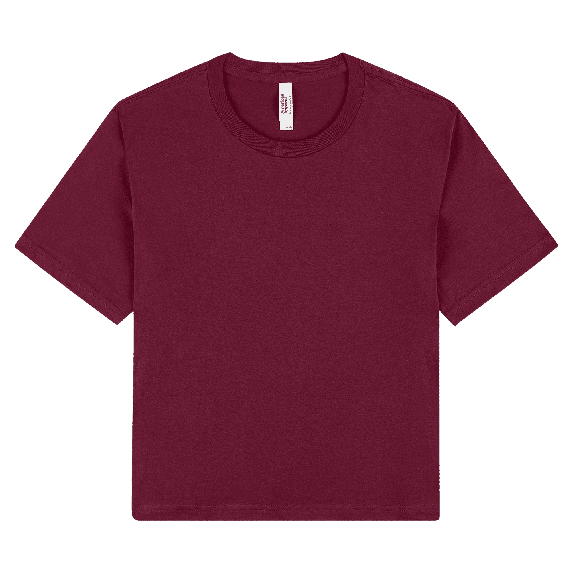 102 American Apparel Women's Fine Jersey Boxy T-Shirt - Burgundy