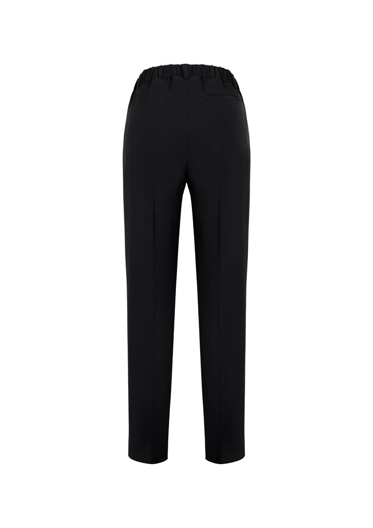 Siena Womens Bandless Elastic Waist Pant Black back view