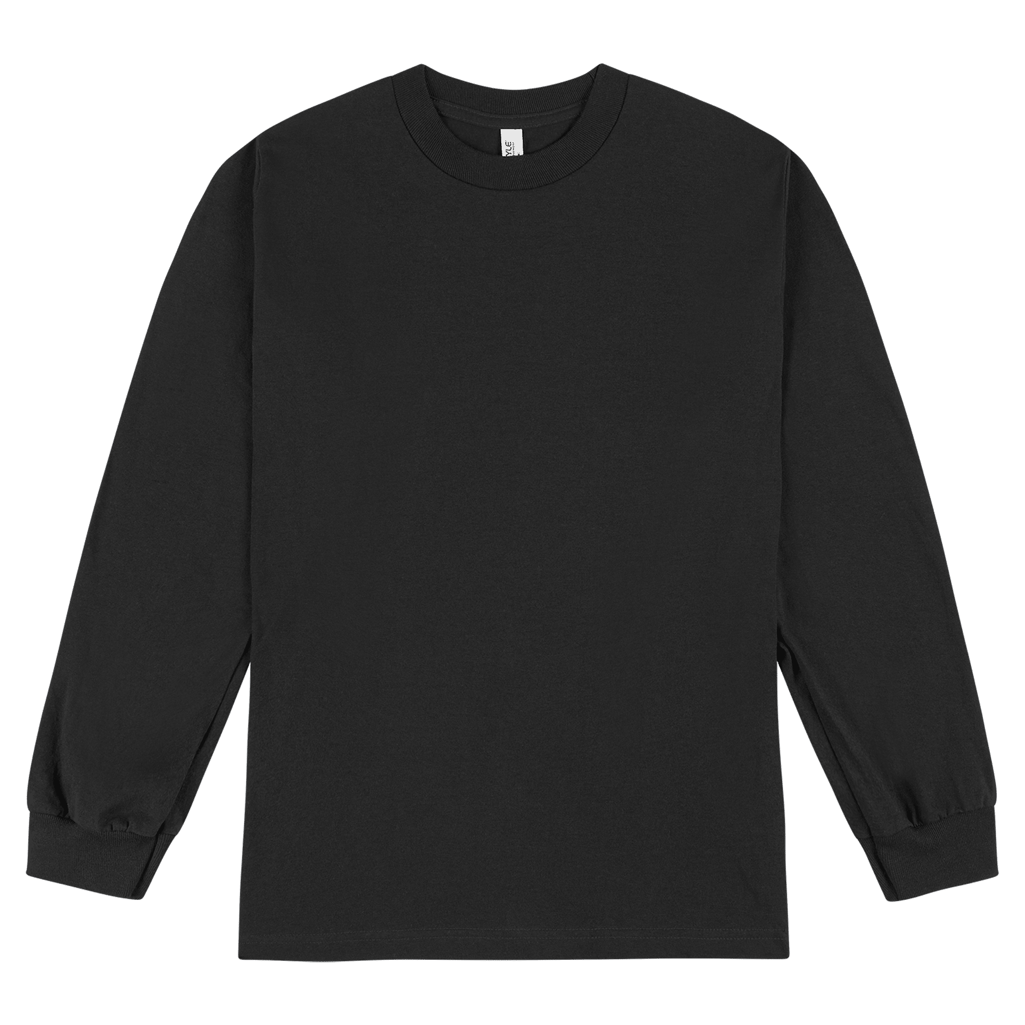 1304 American Apparel Heavyweight Cotton Unisex Long Sleeve T-Shirt - Black