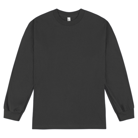 1304 American Apparel Heavyweight Cotton Unisex Long Sleeve T-Shirt - Charcoal Heather