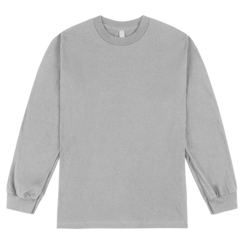 1304 American Apparel Heavyweight Cotton Unisex Long Sleeve T-Shirt - Heather Grey