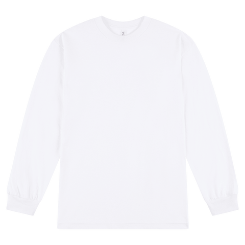 1304 American Apparel Heavyweight Cotton Unisex Long Sleeve T-Shirt - White