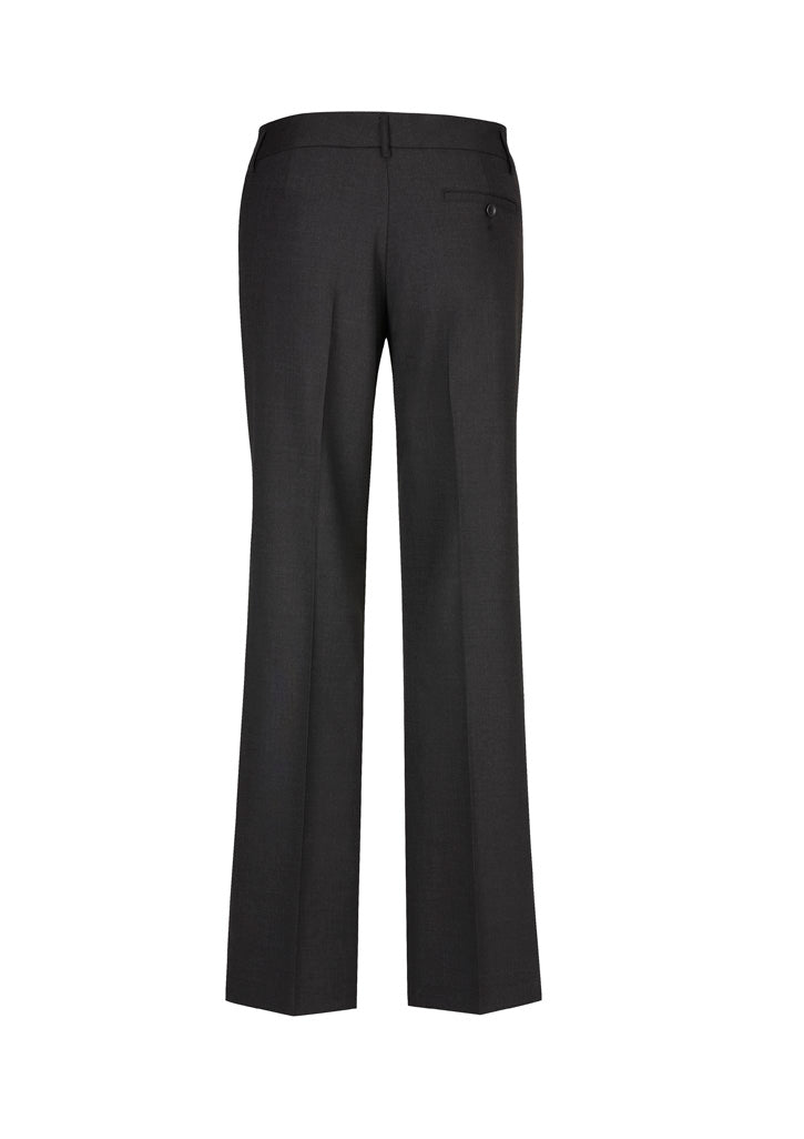 Comfort Wool Stretch Womens Relaxed Pant Charcoal back view