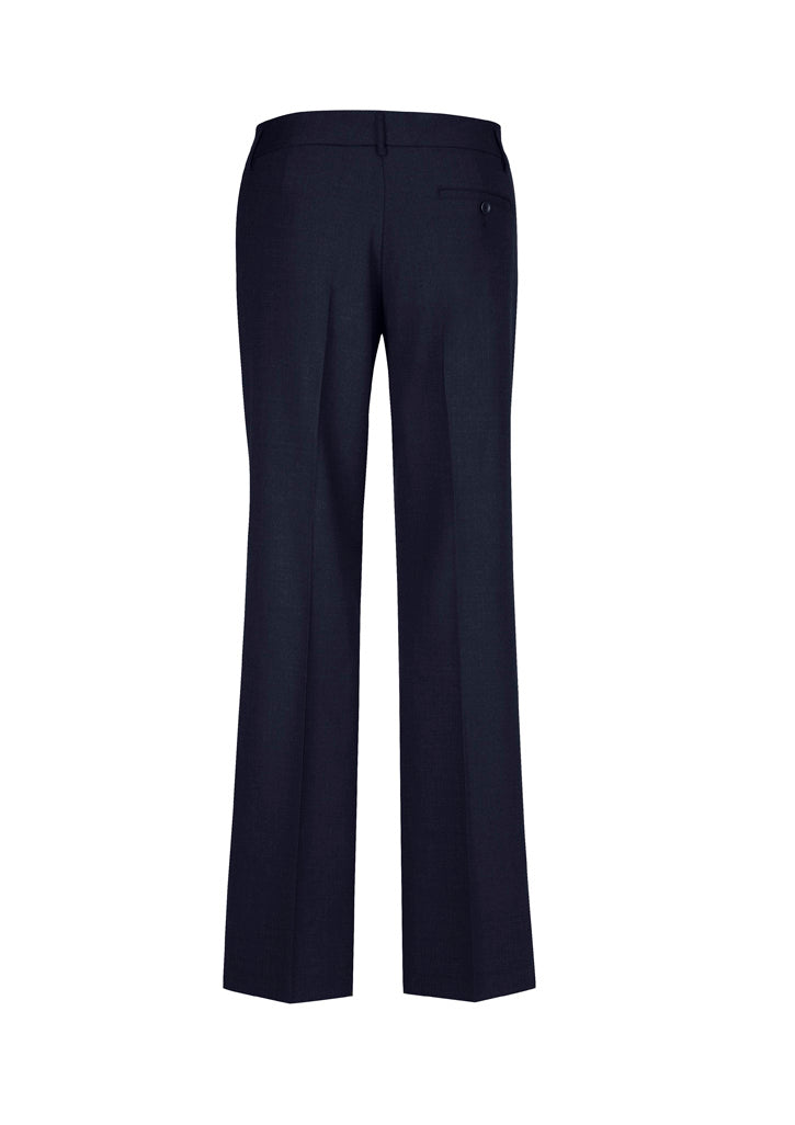 Comfort Wool Stretch Womens Relaxed Pant Navy back view