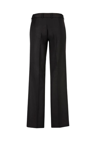 Comfort Wool Stretch Womens Adjustable Waist Pant Black back view