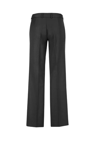 Comfort Wool Stretch Womens Adjustable Waist Pant Charcoal back view