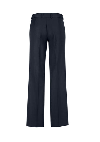 Comfort Wool Stretch Womens Adjustable Waist Pant Navy back view