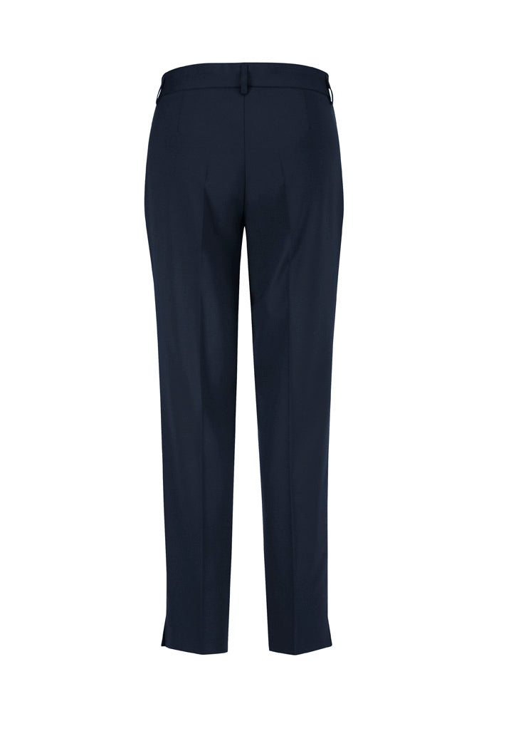 Comfort Wool Stretch Womens Slim Leg Pant Navy back view