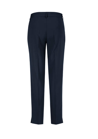 Comfort Wool Stretch Womens Slim Leg Pant Navy back view
