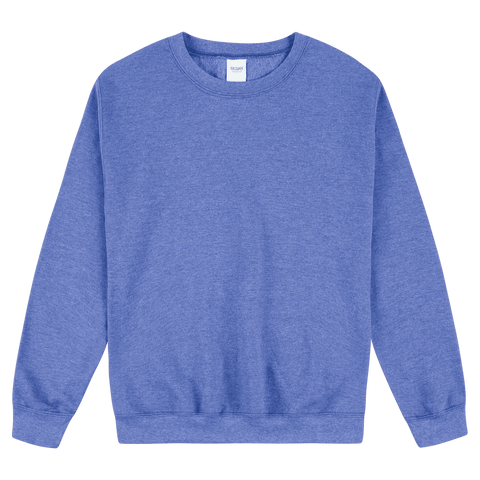 18000 Gildan Heavy Blend Adult Crewneck Sweatshirt - Heather Sport Royal