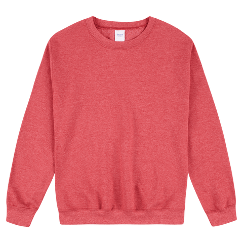 18000 Gildan Heavy Blend Adult Crewneck Sweatshirt - Heather Sport Scarlett Red