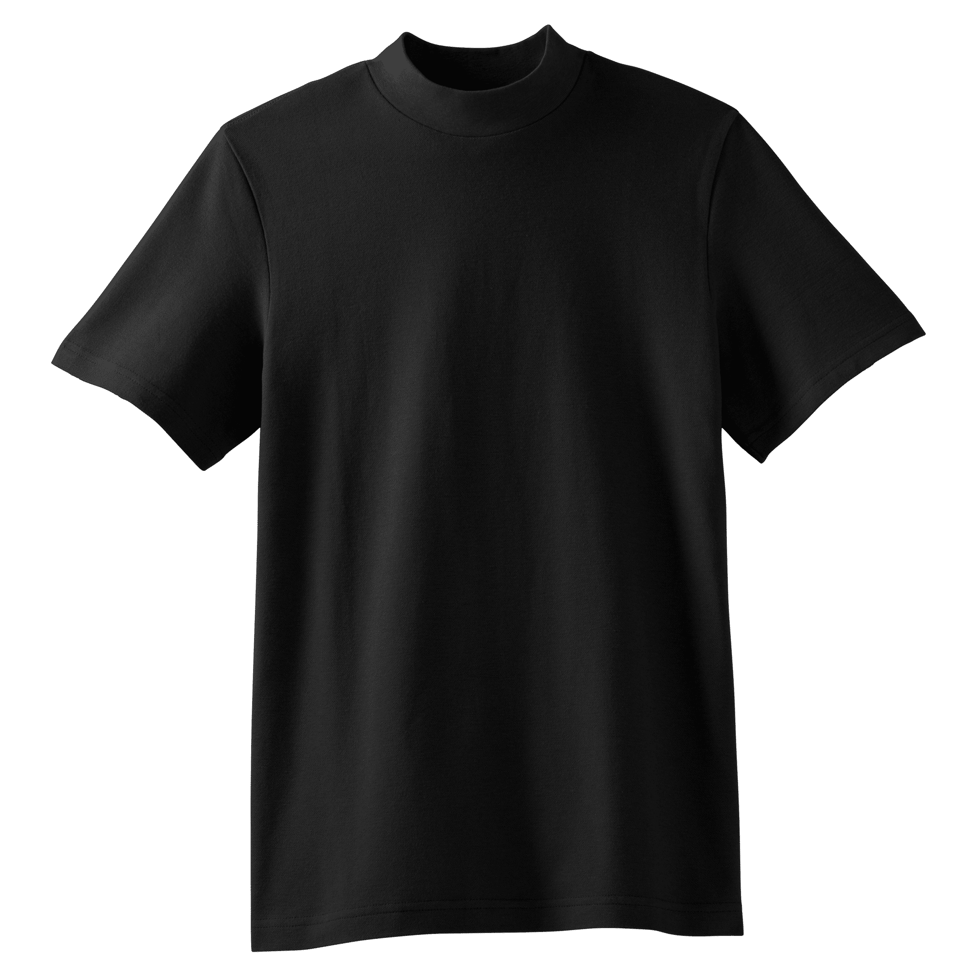 1PQ American Apparel Unisex Pique Mockneck - Black