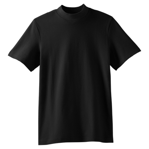 1PQ American Apparel Unisex Pique Mockneck - Black