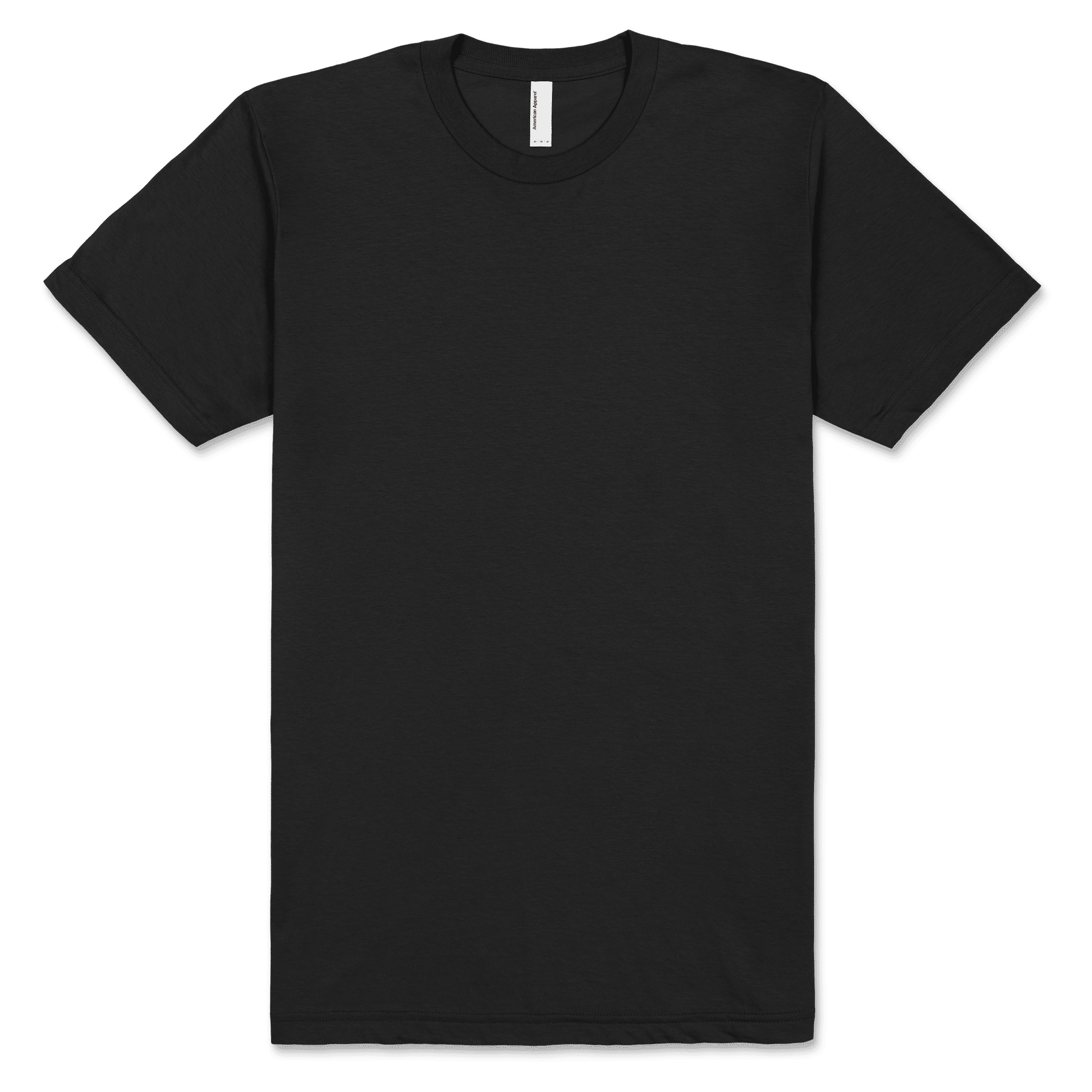 2001 American Apparel Unisex Fine Jersey Short Sleeve T-Shirt - Black