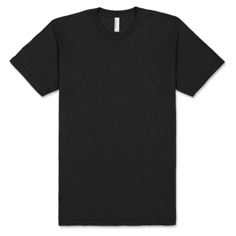 2001 American Apparel Unisex Fine Jersey Short Sleeve T-Shirt - Black