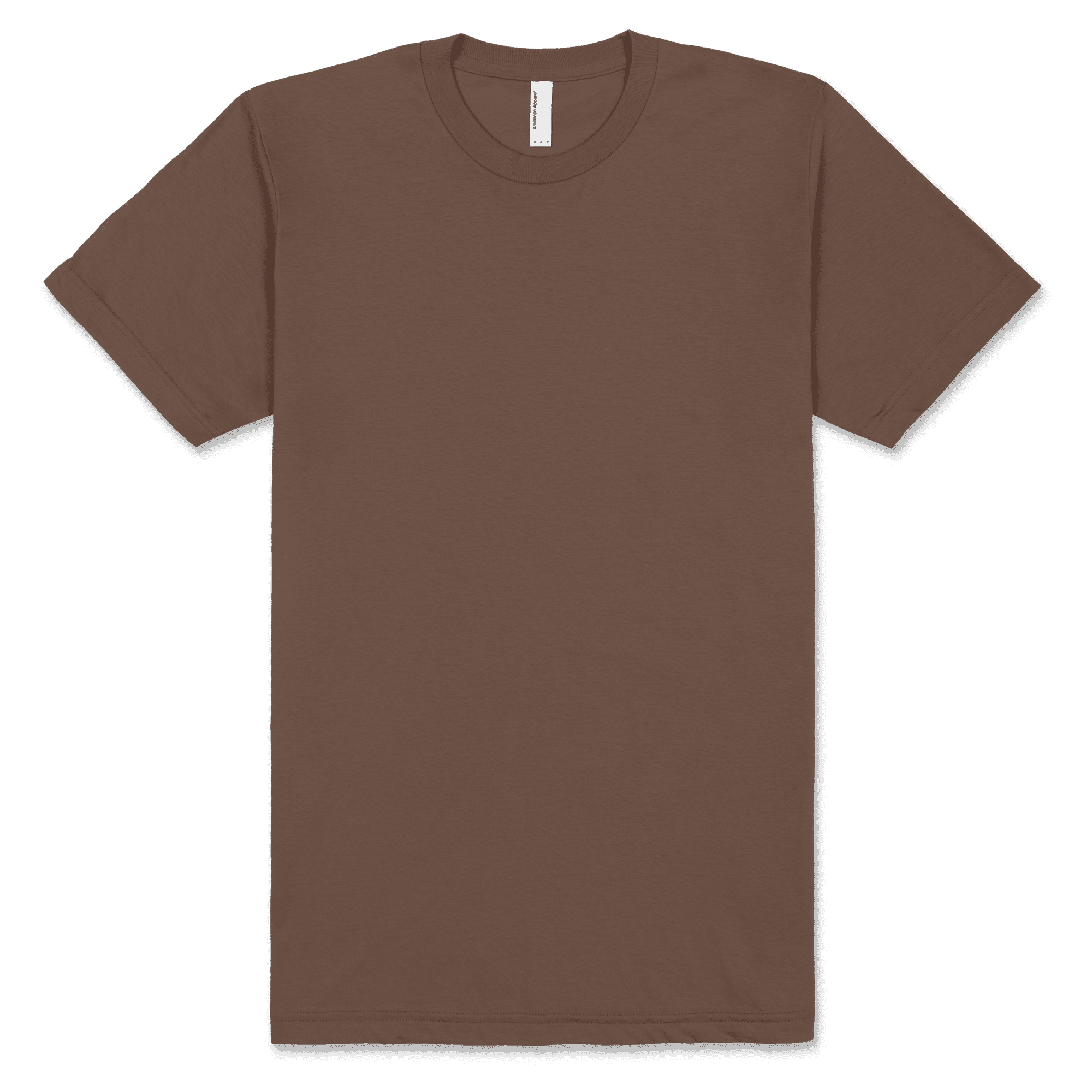 2001 American Apparel Unisex Fine Jersey Short Sleeve T-Shirt - Brown