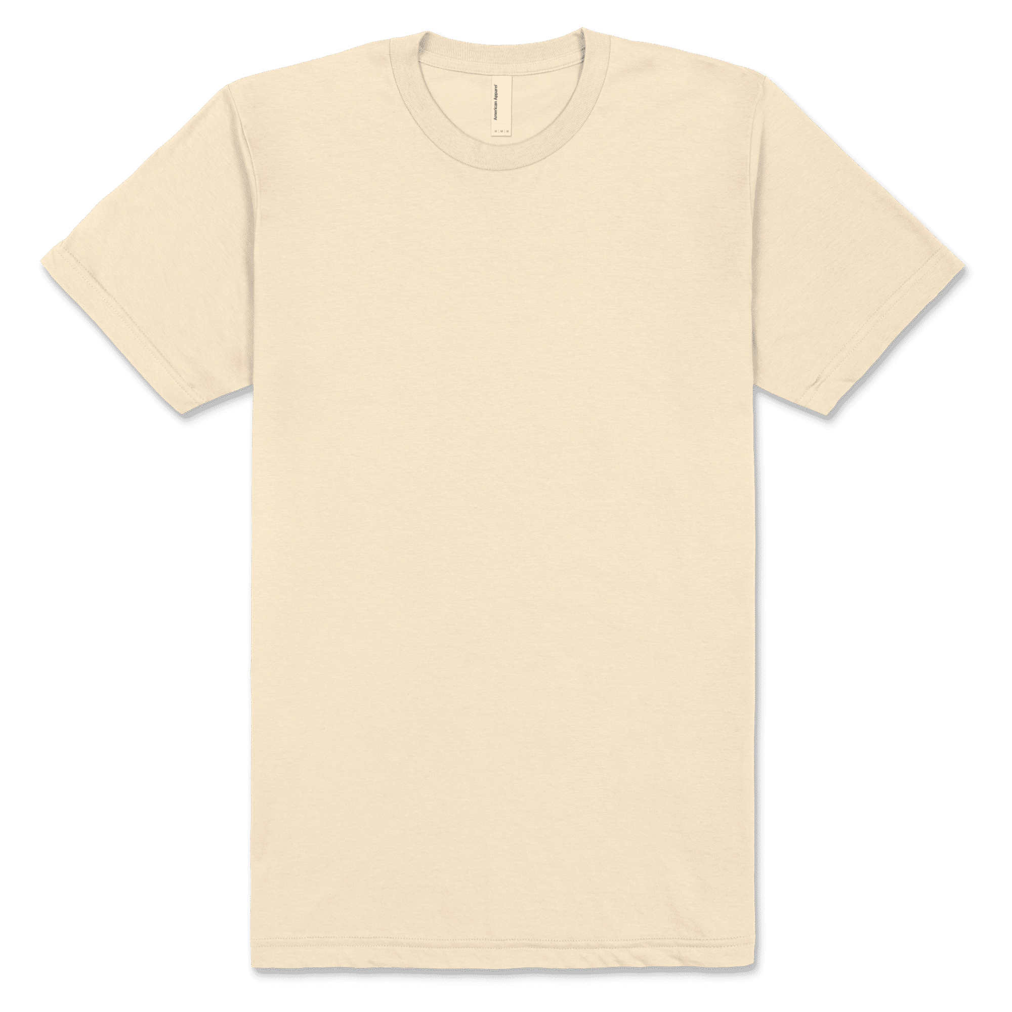 2001 American Apparel Unisex Fine Jersey Short Sleeve T-Shirt - Cream