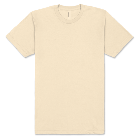 2001 American Apparel Unisex Fine Jersey Short Sleeve T-Shirt - Cream