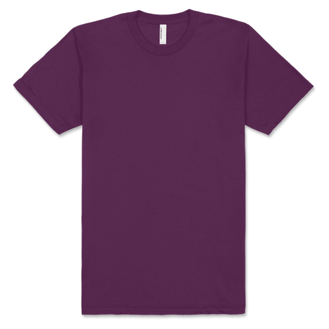 2001 American Apparel Unisex Fine Jersey Short Sleeve T-Shirt - Eggplant