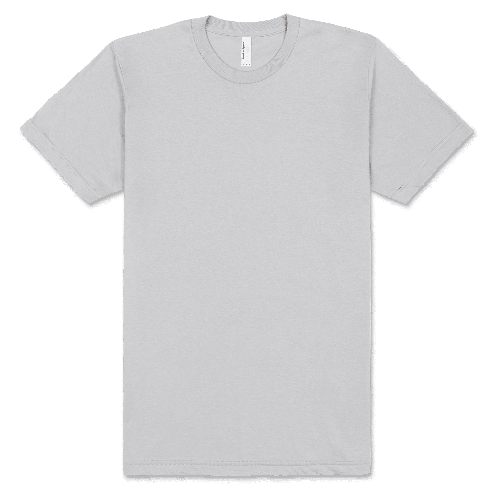 2001 American Apparel Unisex Fine Jersey Short Sleeve T-Shirt - New Silver