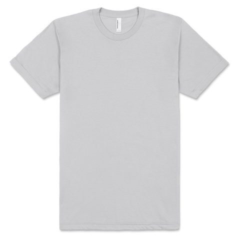 2001 American Apparel Unisex Fine Jersey Short Sleeve T-Shirt - New Silver
