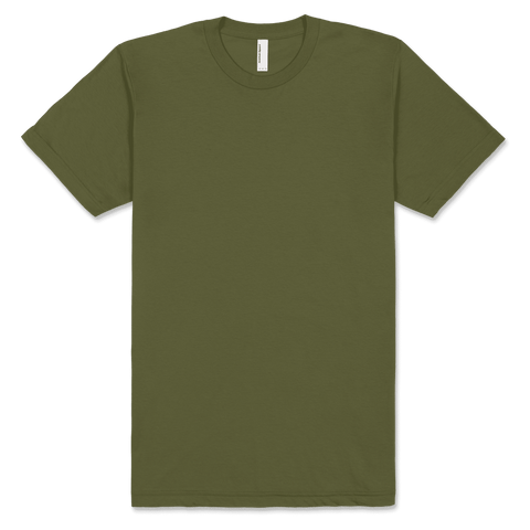 2001 American Apparel Unisex Fine Jersey Short Sleeve T-Shirt - Olive