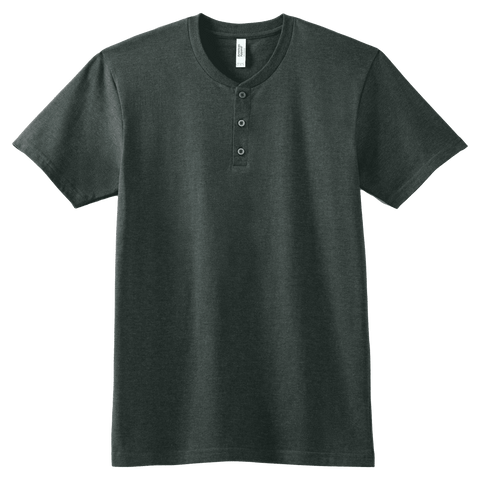 2004CVC American Apparel CVC Unisex Henley T-shirt - Charcoal Heather
