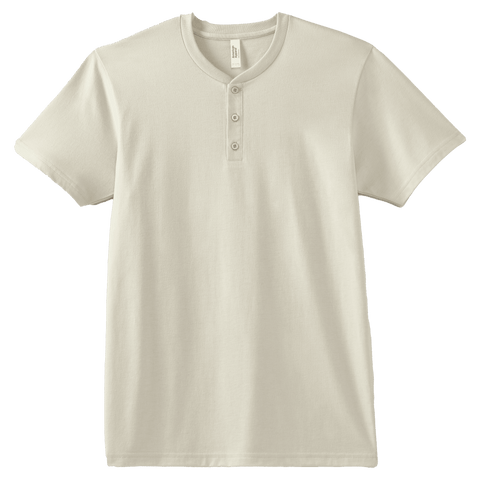 2004CVC American Apparel CVC Unisex Henley T-shirt - Heather Bone