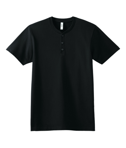 2004CVC American Apparel CVC Unisex Henley T-shirt - Black