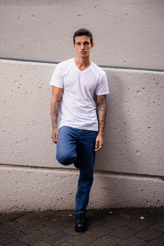 2006CVC American Apparel CVC Unisex V-neck T-shirt - White