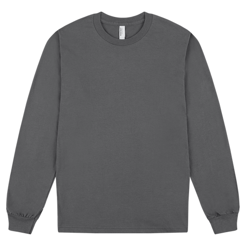 2007W American Apparel Cotton Long Sleeve Fine Jersey T-shirt - Asphalt