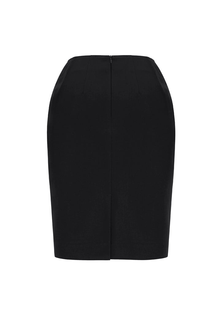 Siena Womens Bandless Pencil Skirt Black back view