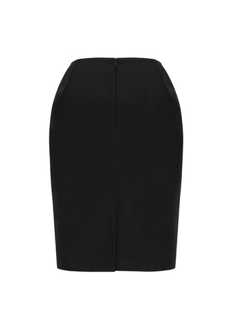 Siena Womens Bandless Pencil Skirt Black back view