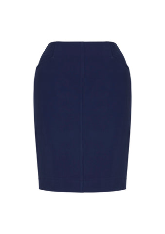 Siena Womens Bandless Pencil Skirt Marine front view