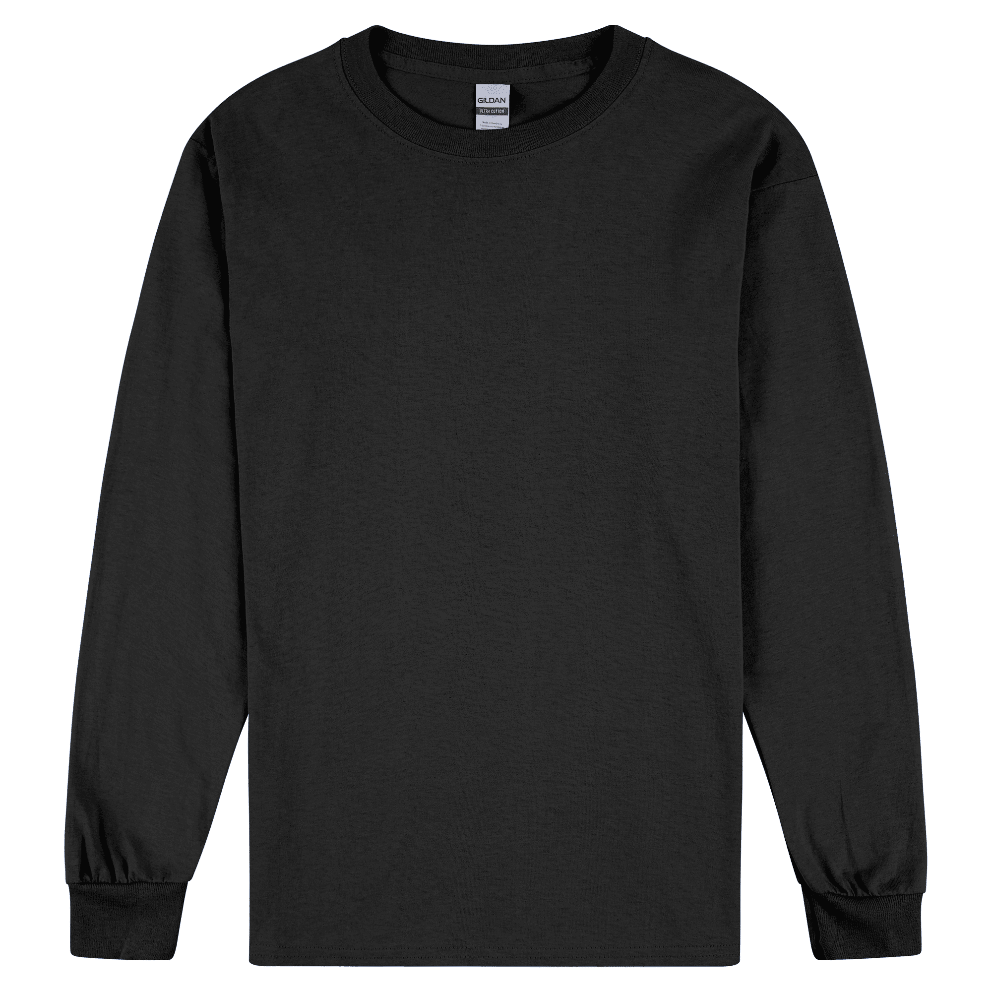2400 Gildan Ultra Cotton Adult Long Sleeve T-Shirt - Black