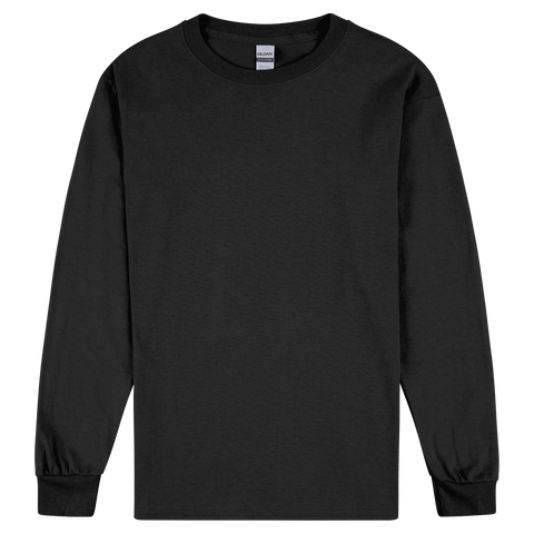 2400 Gildan Ultra Cotton Adult Long Sleeve T-Shirt - Black