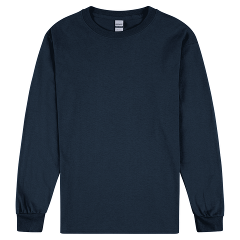 2400 Gildan Ultra Cotton Adult Long Sleeve T-Shirt - Navy