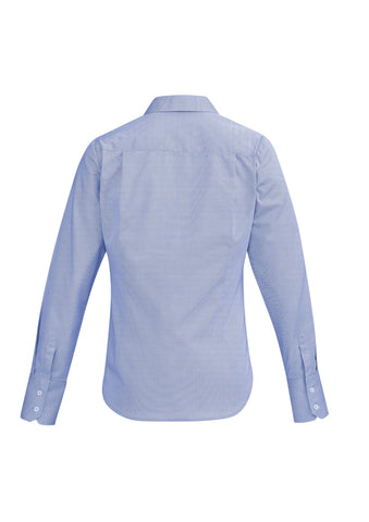 Hudson Womens Long Sleeve Shirt Patriot Blue back view