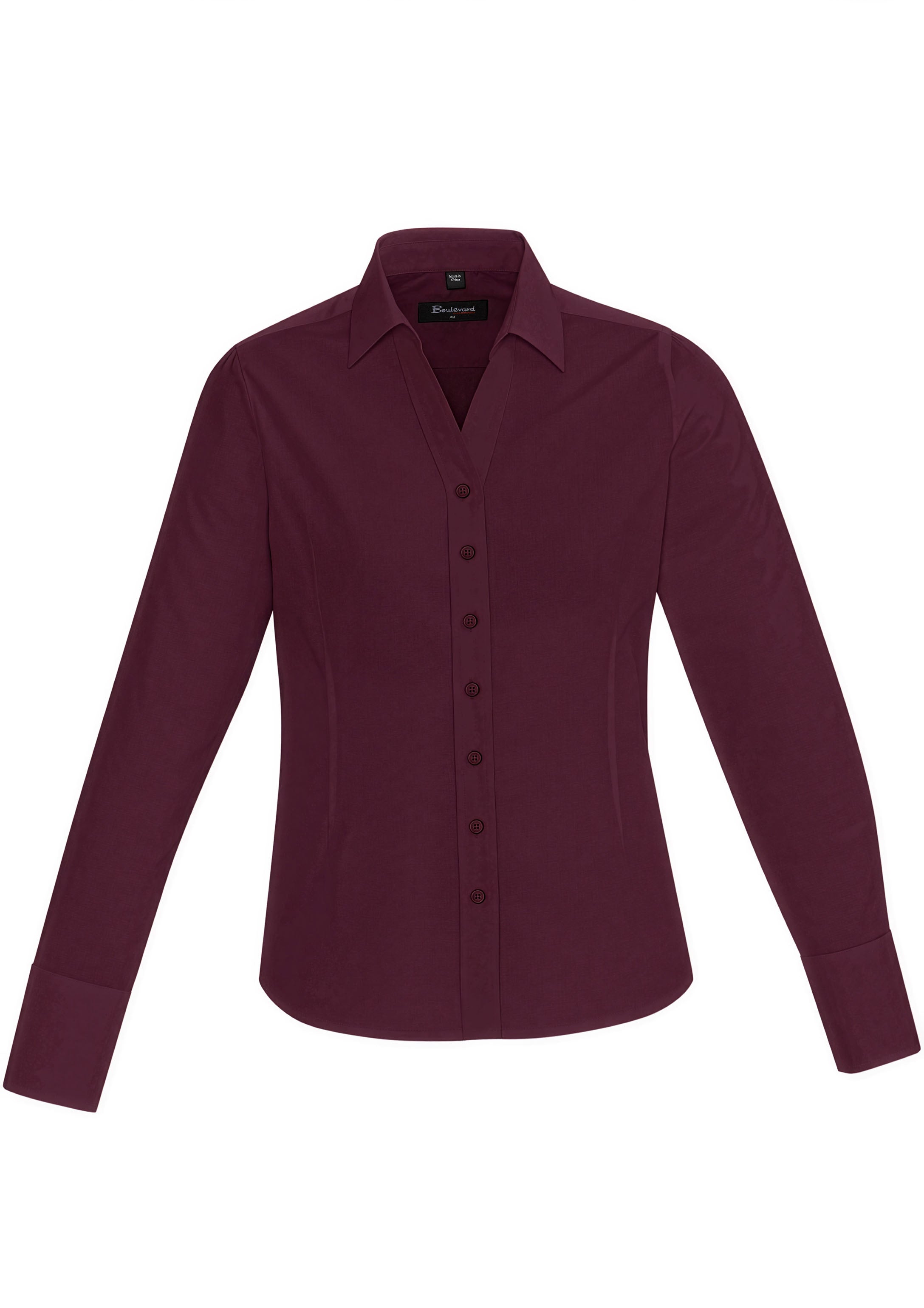 Hudson Womens Long Sleeve Shirt Wine