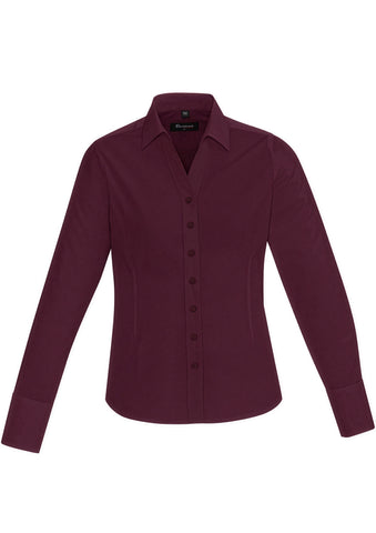 Hudson Womens Long Sleeve Shirt Wine
