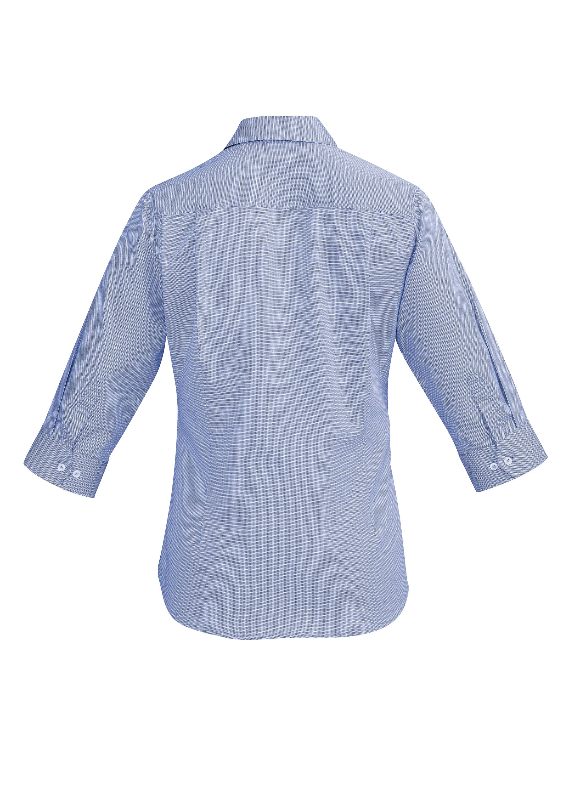 Hudson Womens 3/4 Sleeve Shirt Patriot Blue back view