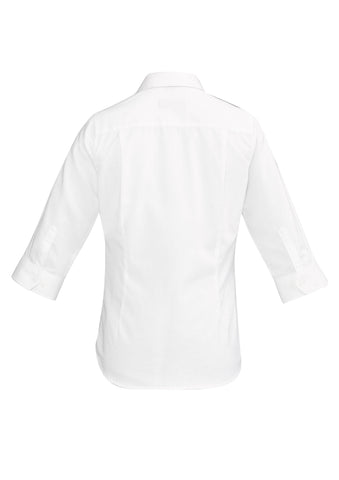 Hudson Womens 3/4 Sleeve Shirt White back view