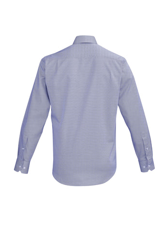 Hudson Mens Long Sleeve Shirt Patriot Blue back view