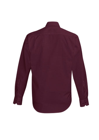 Hudson Mens Long Sleeve Shirt Wine back view
