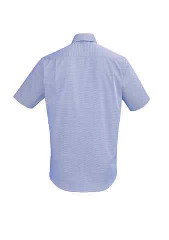 Hudson Mens Short Sleeve Shirt Patriot Blue back view