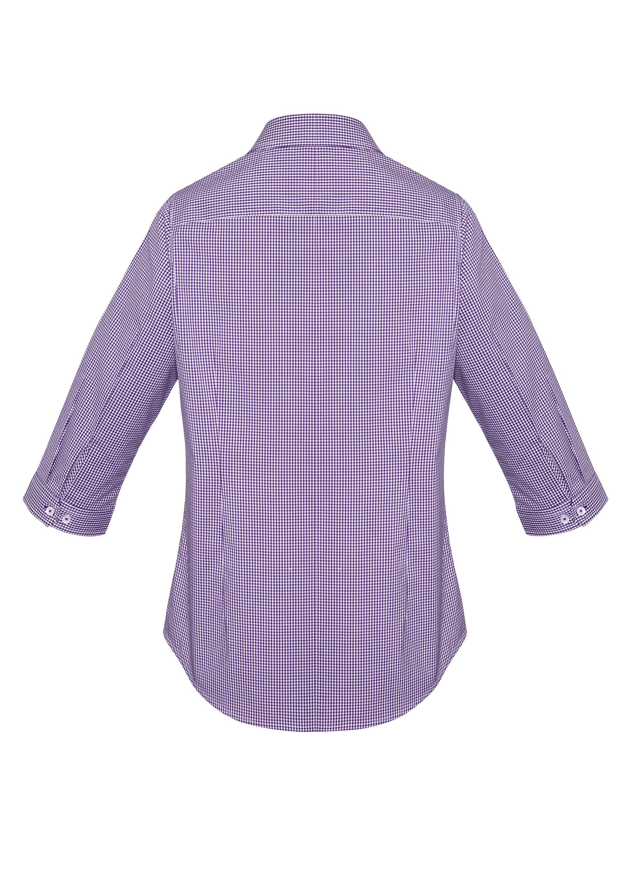 Newport Womens 3/4 Sleeve Shirt Purple Reign back view