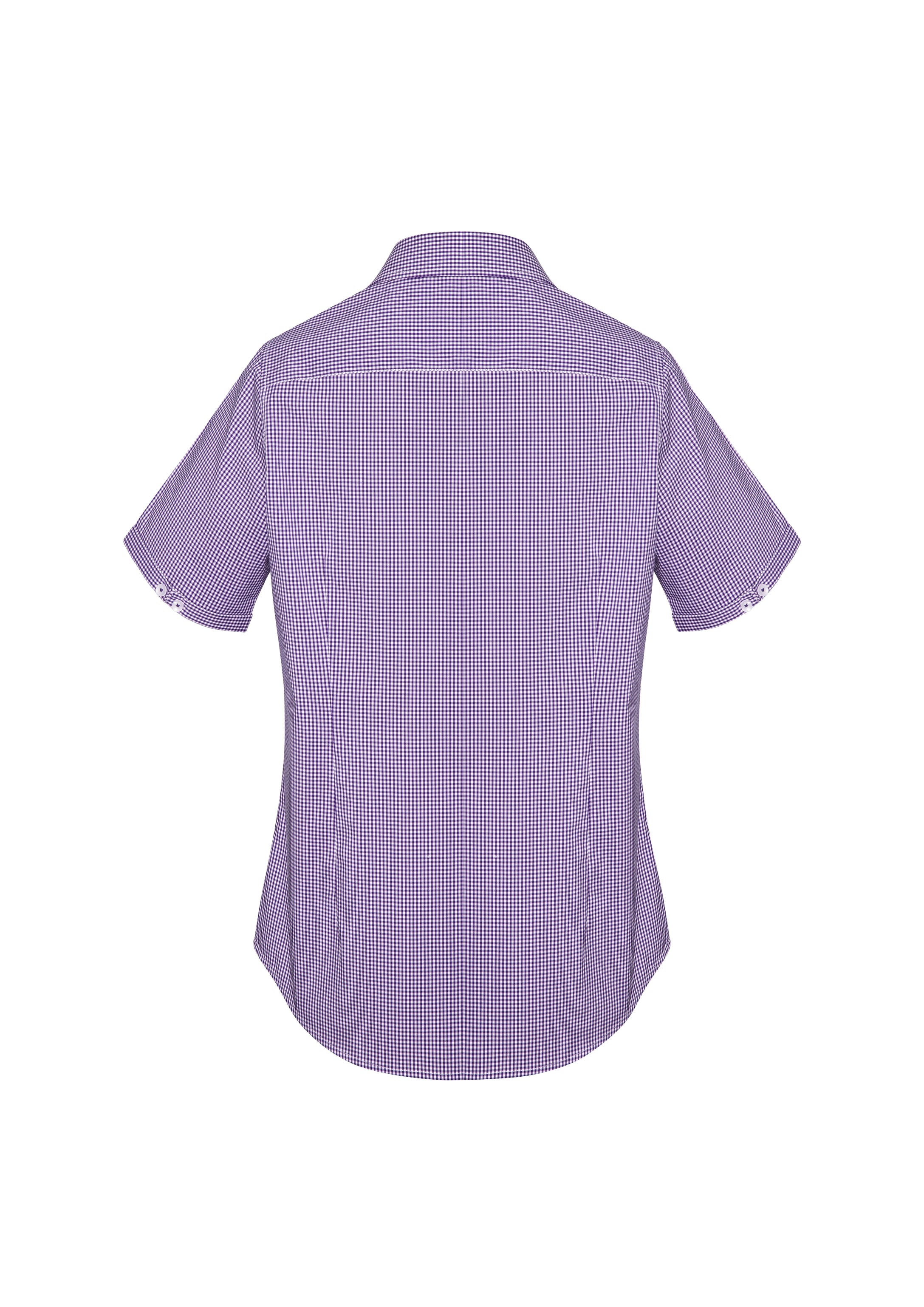 Newport Womens Short Sleeve Shirt Purple Reign back view