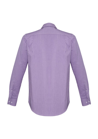 Newport Mens Long Sleeve Shirt Purple Reign back view